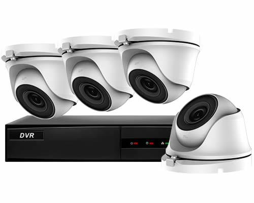HIWATCH 4 CAMERA HOME CCTV SECURITY SYSTEM